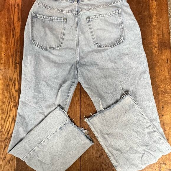 Garage Blue 90’s Straight Leg Jeans with Distressed Detailing - Picture 13 of 13